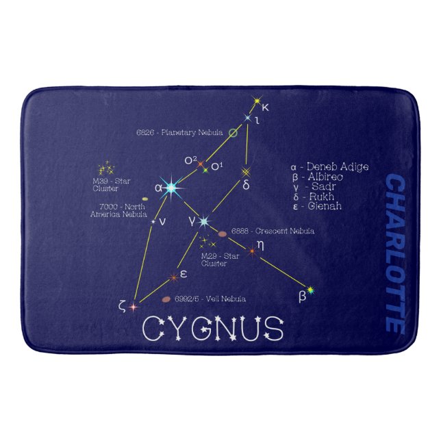 Tapis De Bain Cygnus de constellation de l'hémisphère nord (Devant)