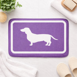 Tapis De Bain Dachshund Bain Mat Purple Doxie Salle de bain Tapi