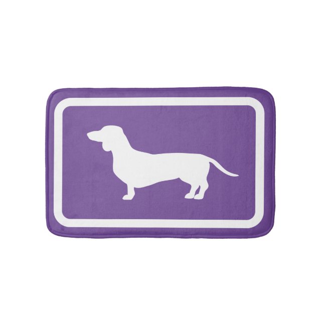 Tapis De Bain Dachshund Bain Mat Purple Doxie Salle de bain Tapi (Devant)