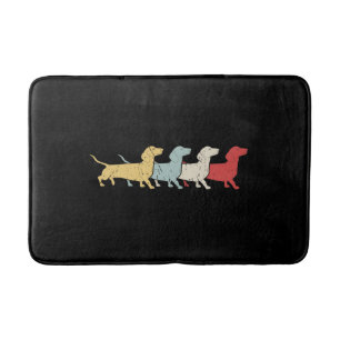 Tapis De Bain Dachshund Retro Vintage