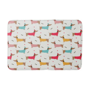 Tapis De Bain Dachshunds en Sweaters Motif de vacances