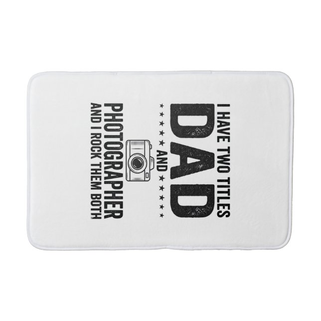 Tapis De Bain Dad Photographer Vintage Engraving Shirt Design_1 (Devant)