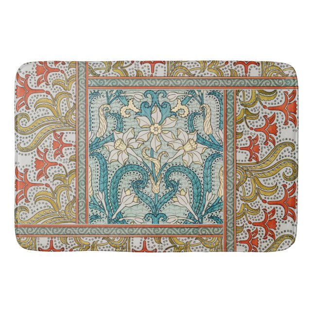 Tapis De Bain Daffodique chintz papier peint à fleurs Art nouvea (Devant)