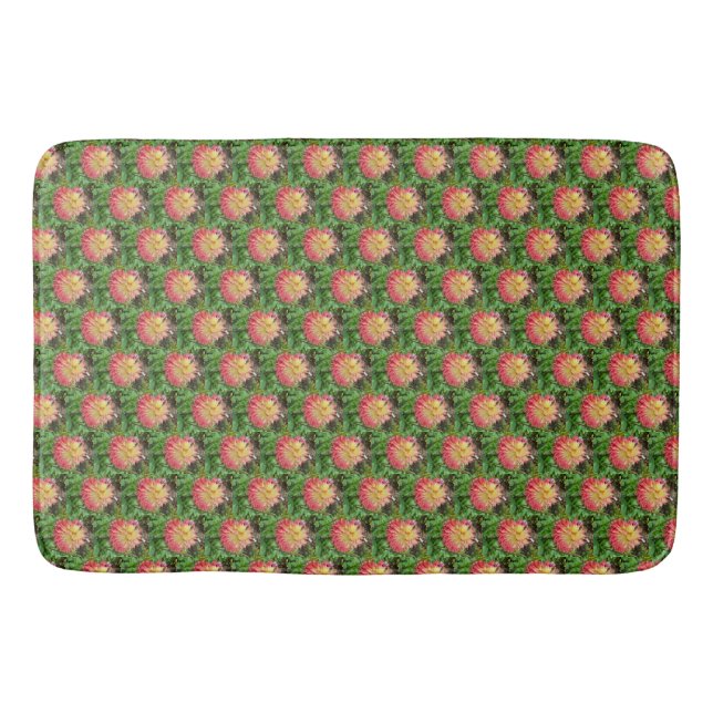 Tapis De Bain Dahlia rose et jaune (Devant)