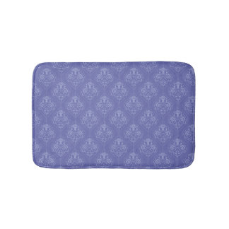 Tapis De Bain Damas bleu périphérique