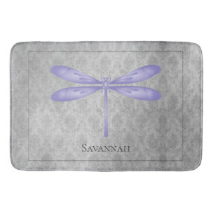 Tapis De Bain Damas de libellule violette