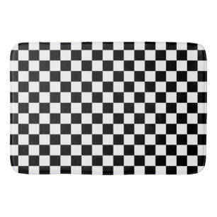Tapis De Bain Damier noir et blanc