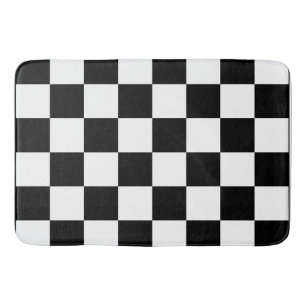 Tapis De Bain Damier noir et blanc