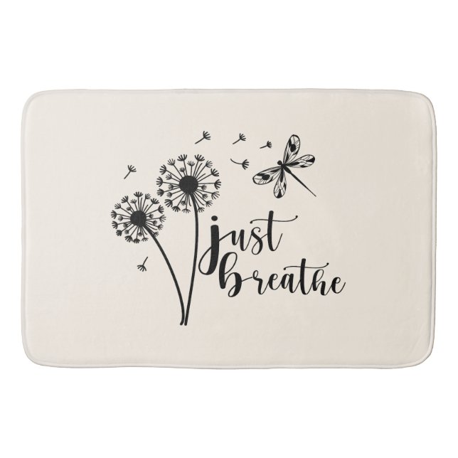 Tapis De Bain Dandelion Dragonfly Just Breathe (Devant)