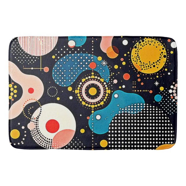 Tapis De Bain Danse cosmique Abstraite (Devant)