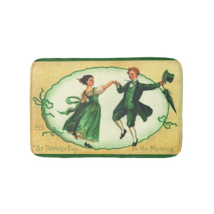 Tapis De Bain Danse de la Saint-Patrick Vintage Jour férié du pr