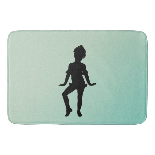 Tapis De Bain Danseuse verte la plus mignonne  (Devant)
