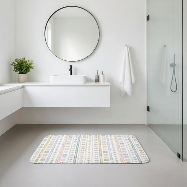 Tapis de bain d'art populaire scandinave (Créateur téléchargé)