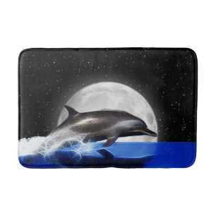 Tapis De Bain Dauphin et lune sautants
