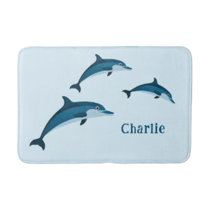 Tapis De Bain Dauphins bleu mignon Bain Mat