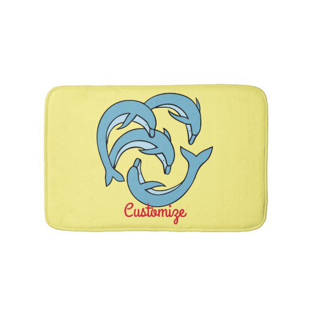 Tapis De Bain Dauphins bleus entourant Thunder_Cove (Devant)