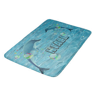 Tapis De Bain Dauphins et bulles amusants