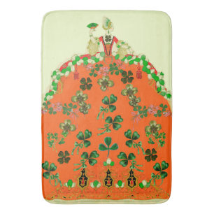 Tapis De Bain DAY ORANGE ET SHAMROCK St. Patricks Day Party