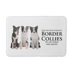 Tapis de bain de border collie