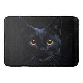 Tapis de bain de chat noir