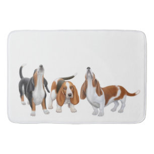 Tapis de bain de chiens d'hurlement Basset Hound