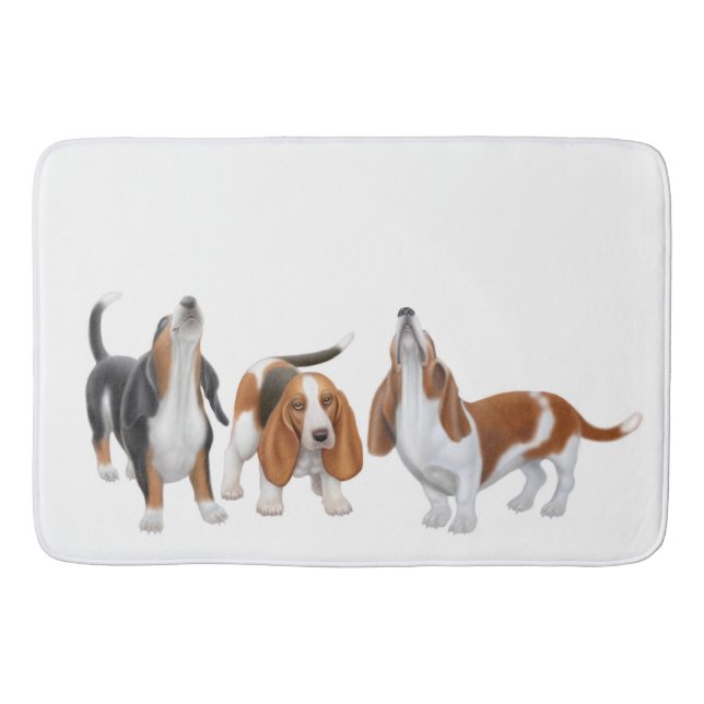 Tapis de bain de chiens d'hurlement Basset Hound (Devant)