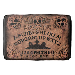 Tapis de bain de conseil de sorcière de crâne de