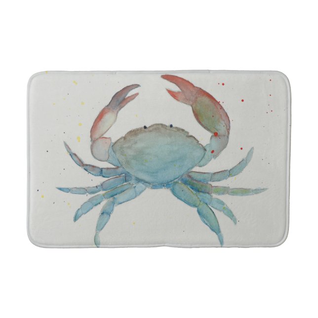 Tapis de bain de crabe d'aquarelle (Devant)