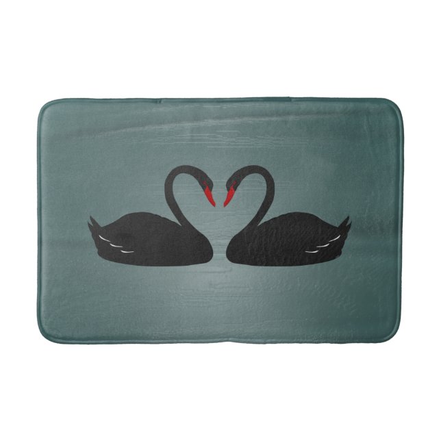Tapis de bain de cygnes noirs (Devant)