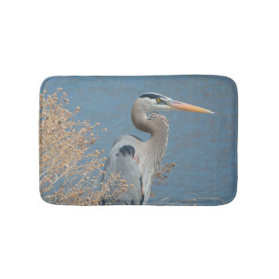 Tapis de bain de héron de grand bleu