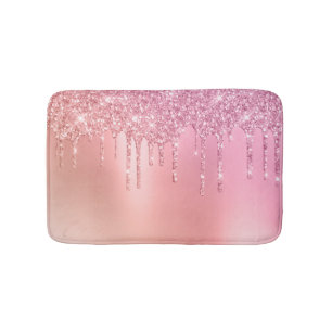 Tapis De Bain De magnifiques gouttes d'or rose rose et de cuivre