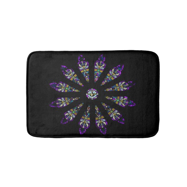 Tapis de bain de mandala en verre souillé (Devant)