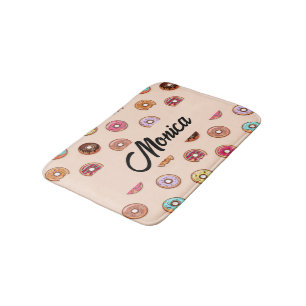 Tapis De Bain De mignons beignets décoratifs roses