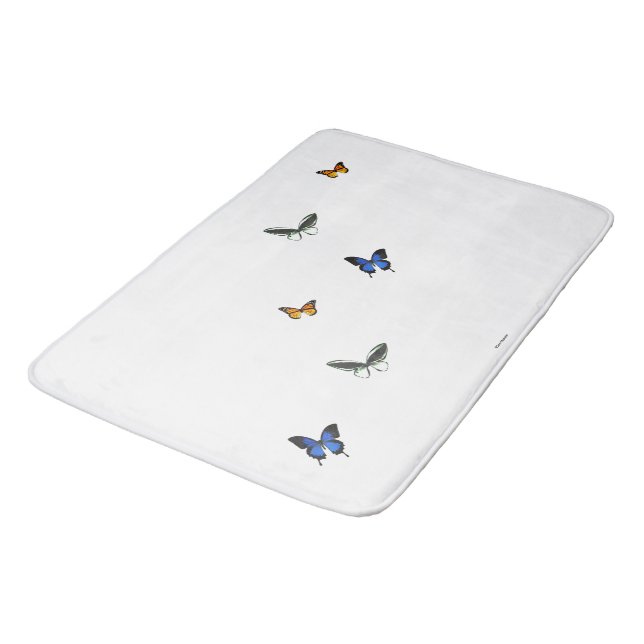 Tapis de bain de motif de papillon (Angle)