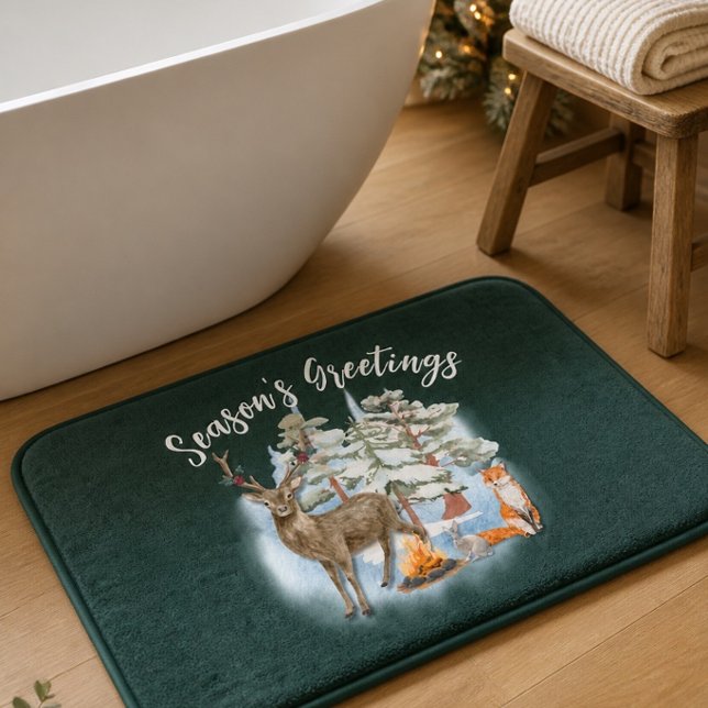 Tapis de bain de Noël pour Animaux de la Forêt (Créateur téléchargé)