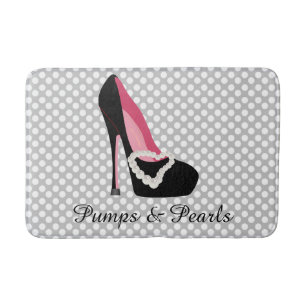 Tapis de bain de pompes et de perles