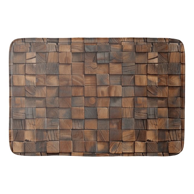 Tapis de bain de texture bois (Devant)