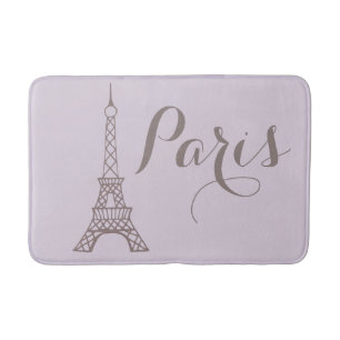 Tapis de bain de Tour Eiffel de Paris de lavande