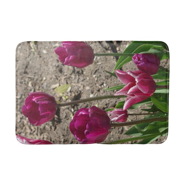 Tapis de bain de Tulipes violettes (Devant)