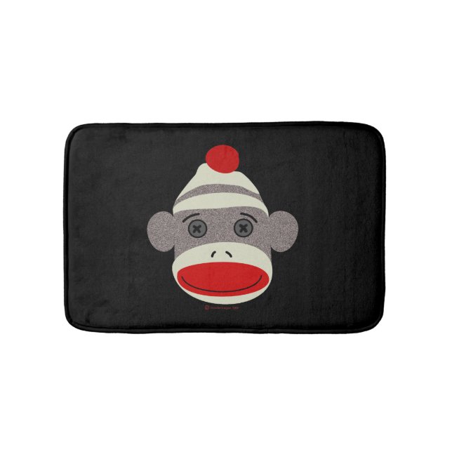 Tapis de bain de visage de singe de chaussette (Devant)