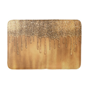 Tapis De Bain Déchirer dans la Parties scintillant de miel d'or