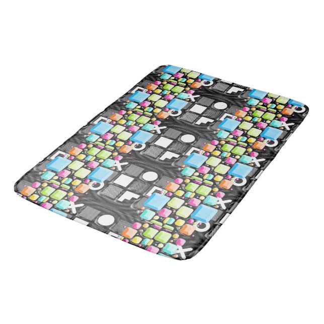 Tapis De Bain Déco Cubiste Géométrique Futuriste  (Angle)