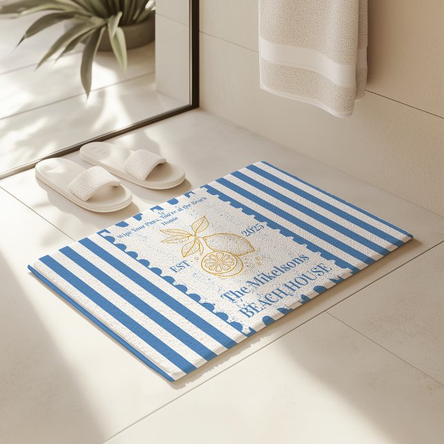 Tapis De Bain Déco personnalisée de la maison de plage Lemon Bea (Créateur téléchargé)