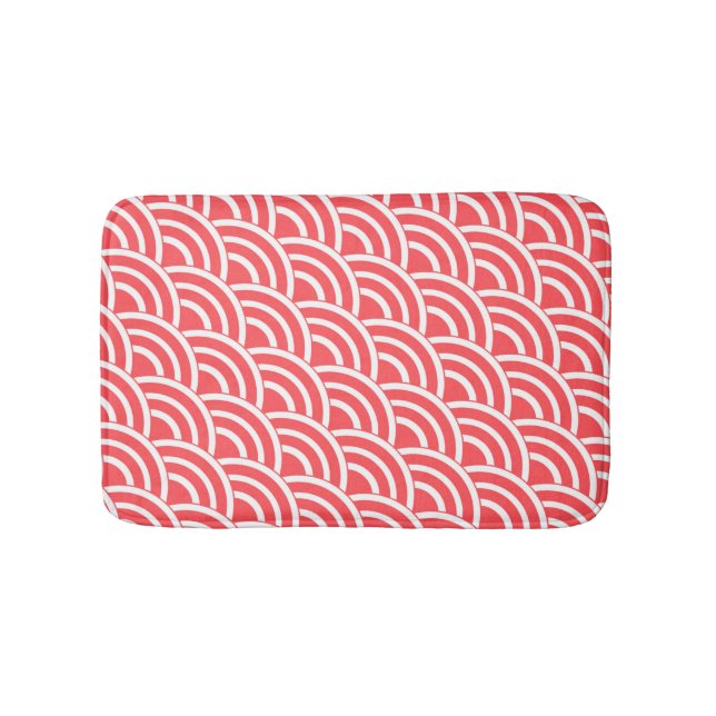 Tapis De Bain Deco rouge et blanc de tomate (Devant)