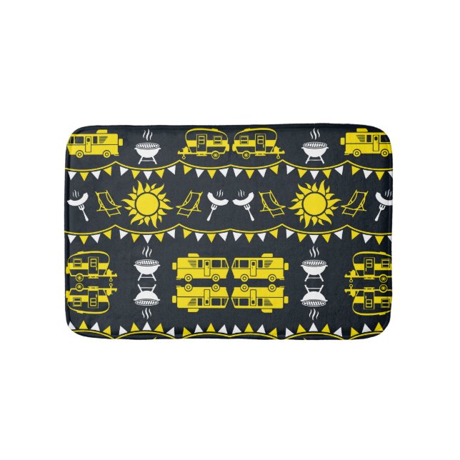 Tapis De Bain Décor camping Caravan (Devant)