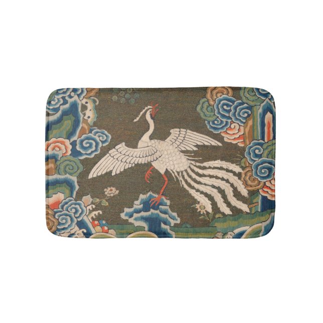 Tapis De Bain Décor d'antiquité chinois d'oiseaux (Devant)