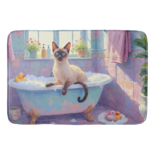 Tapis De Bain Décor de bain pour chat siamois
