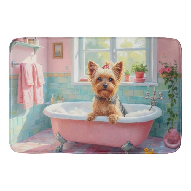 Tapis De Bain Décor de bain pour Yorkshire Terrier (Devant)