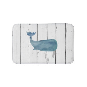 Tapis De Bain Décor de la salle de bain de Blue Whale Shiplap