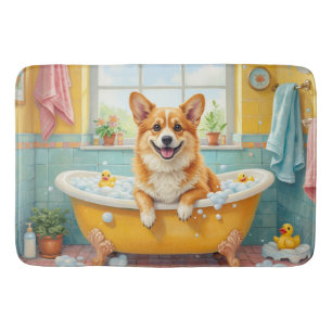 Tapis De Bain Décor de salle de bain heureux pour le bain du Cor